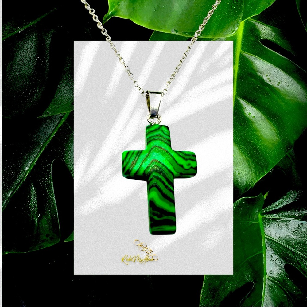 Malachite Cross Crystal
